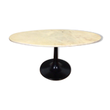 marble coffee table on a tulip base