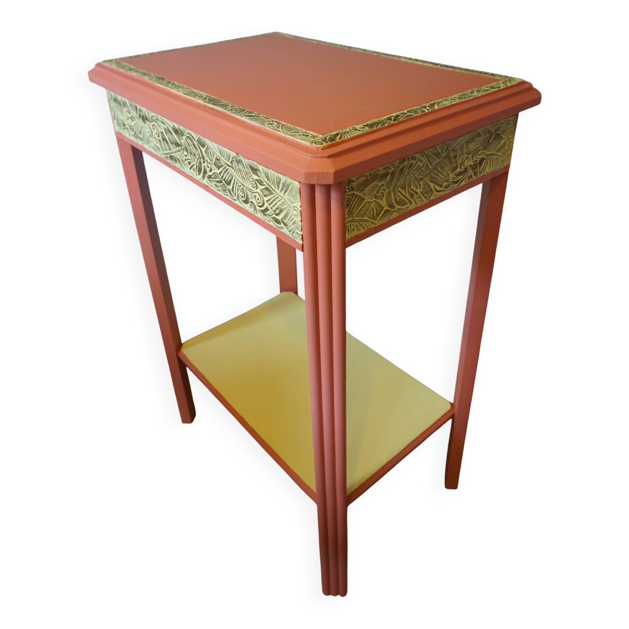 Art Deco painted wood side table - 1930s