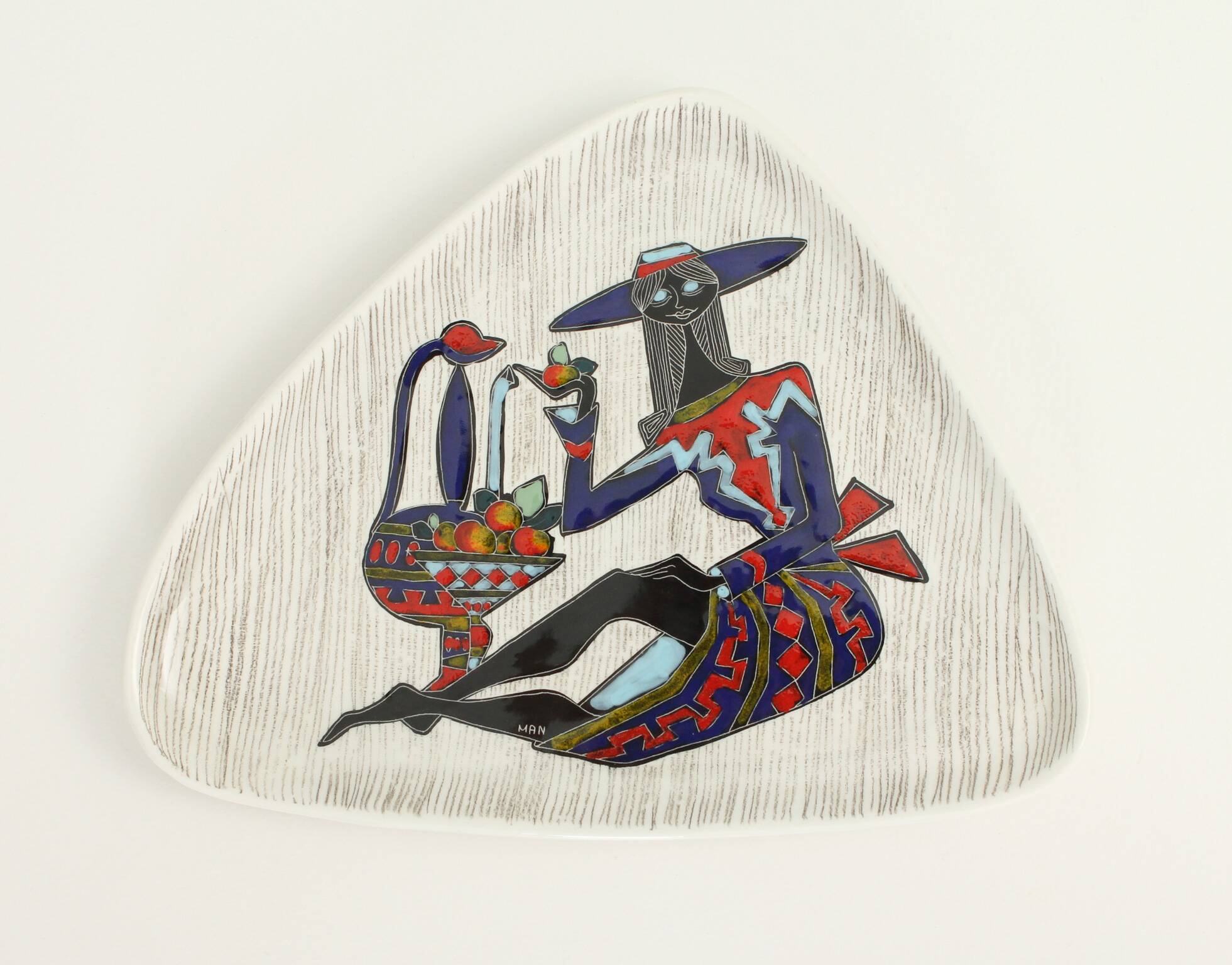 Plat italien de forme libre par Sesto di Fiamma, 1950's