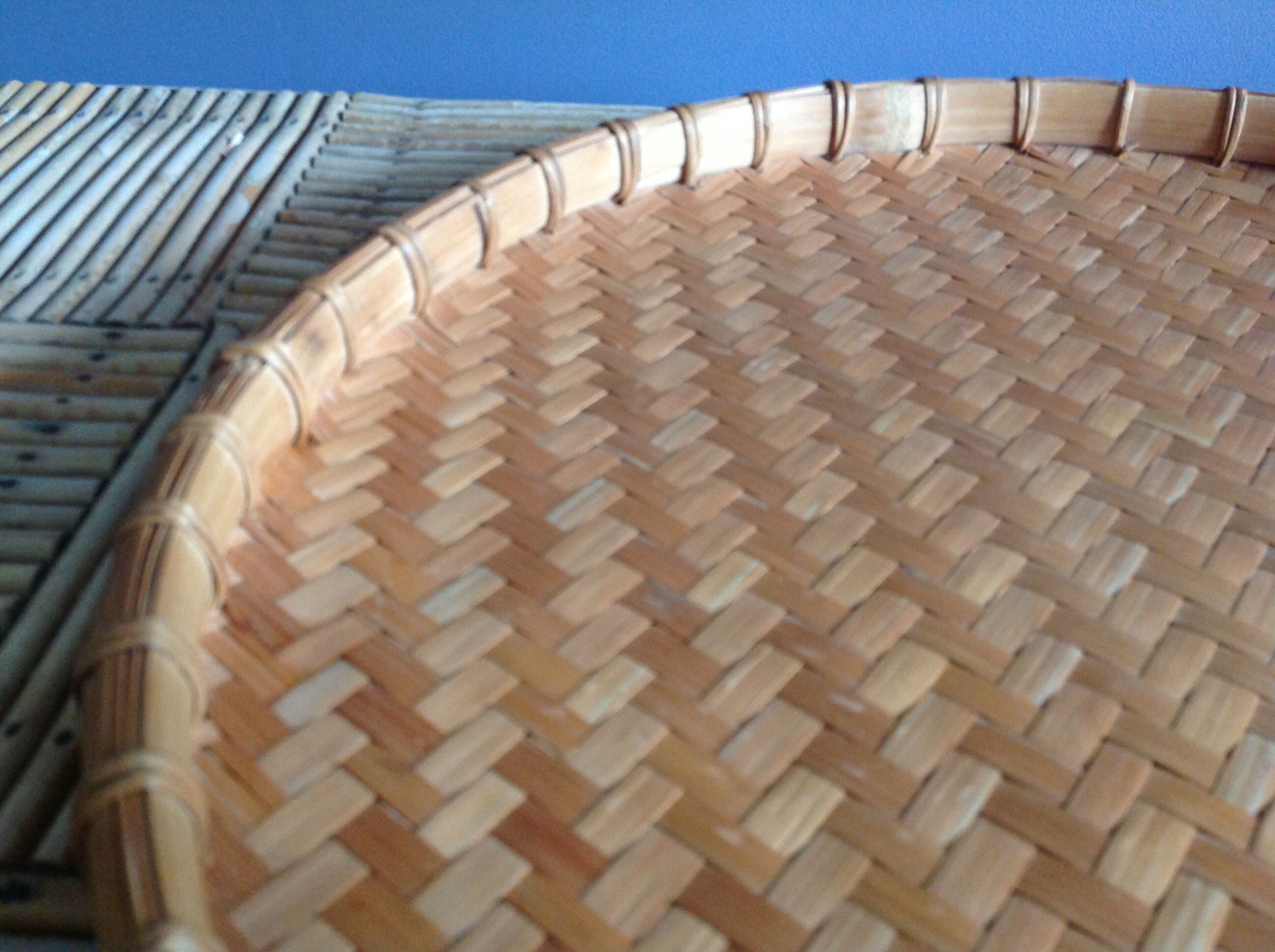 Braided bamboo platter