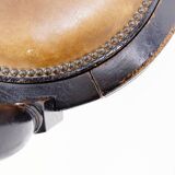 Chaise de paquebot en chêne teinté noir du 19e siècle
