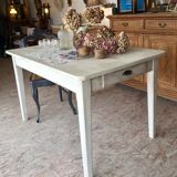 patinated farmhouse table