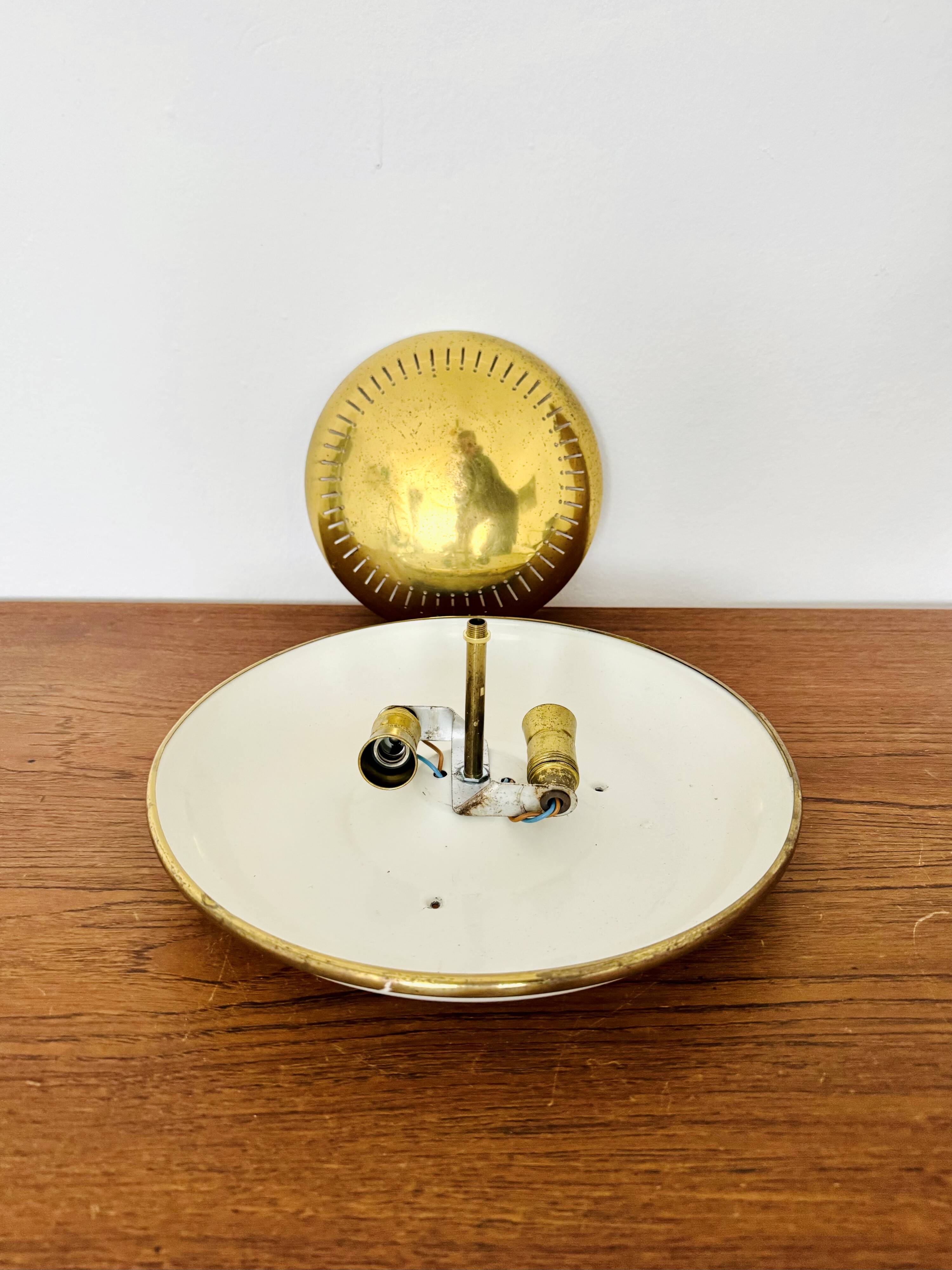 Italian Brass Wall or Flush Lamp