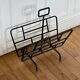 Large vintage wrought iron magazine holder, 1970
