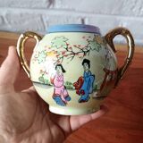 Service à thé en porcelaine fine japonaise vintage motif paysage