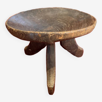 Ancient Ethiopian African art tripod stool