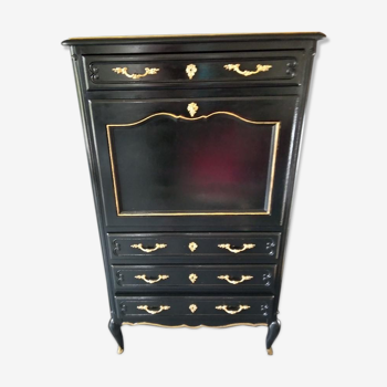 Black and gilded Louis XV style writing desk