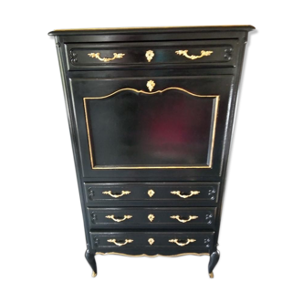 Black and gilded Louis XV style writing desk