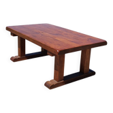 121 cm vintage solid wood rustic farmhouse coffee table