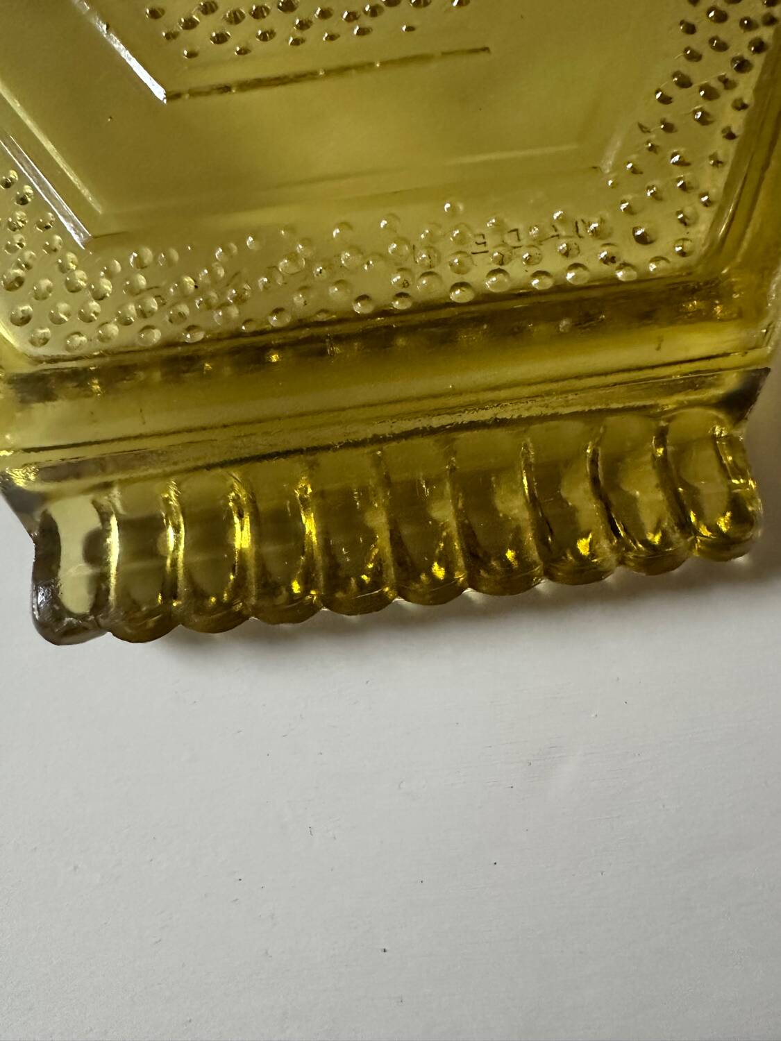 Art Deco molded glass dish