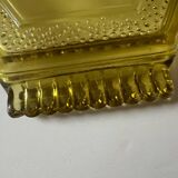 Plat en verre moulé art déco