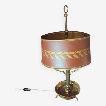 Brass and bronze bouillotte lamp