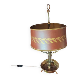 Brass and bronze bouillotte lamp