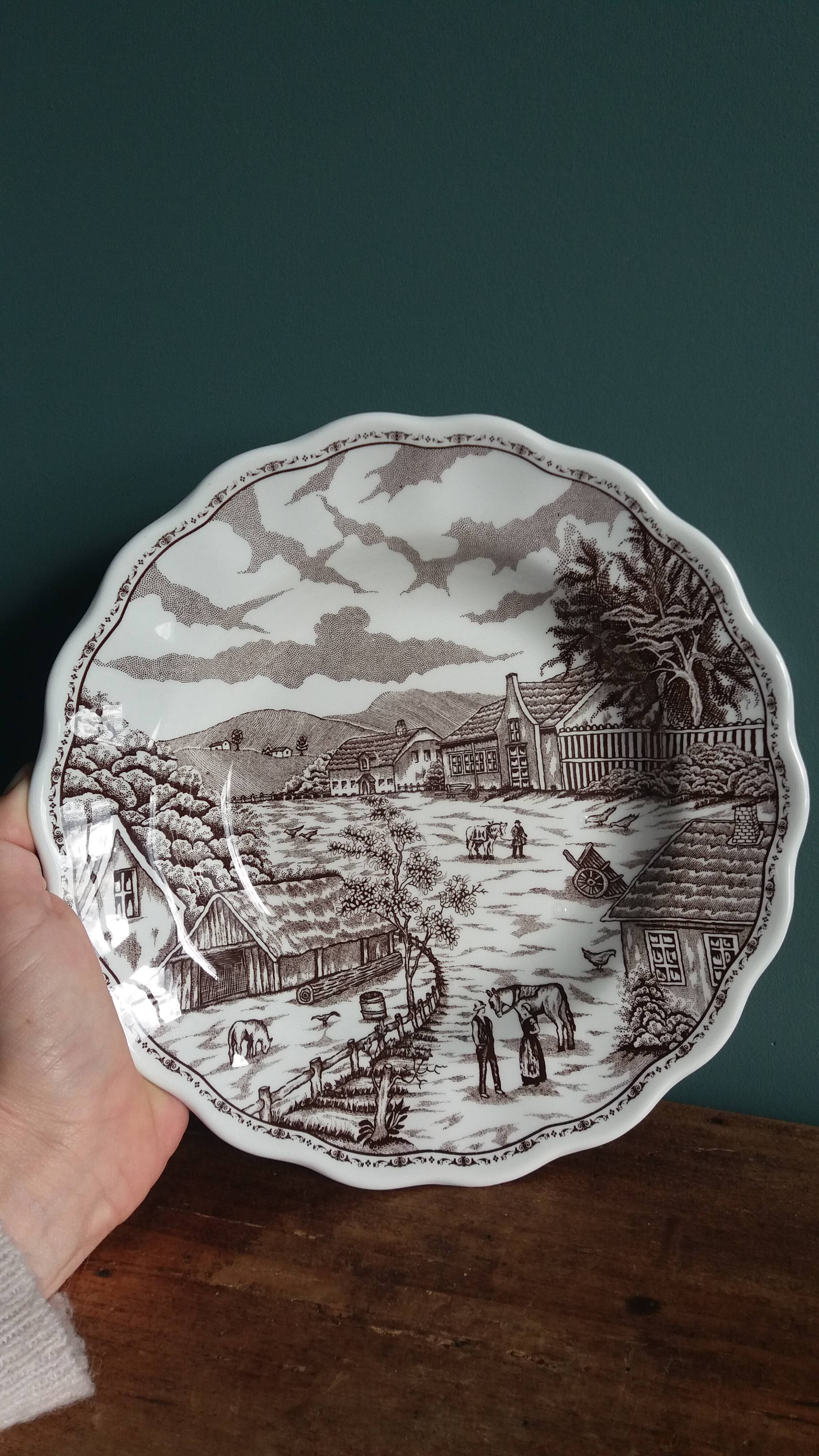 Decorative plates English landscape, Fontebasso Italy