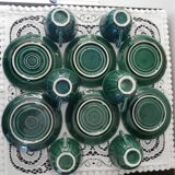 Service of 6 cups and saucers 50s