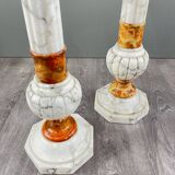 Pair of marble columns, late 19th century work