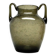 Postmodern vase, olive antico glass, designed by Z. Horbowy, Poland, 1970s