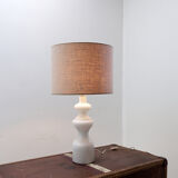 20th-century white opaline glass table lamp