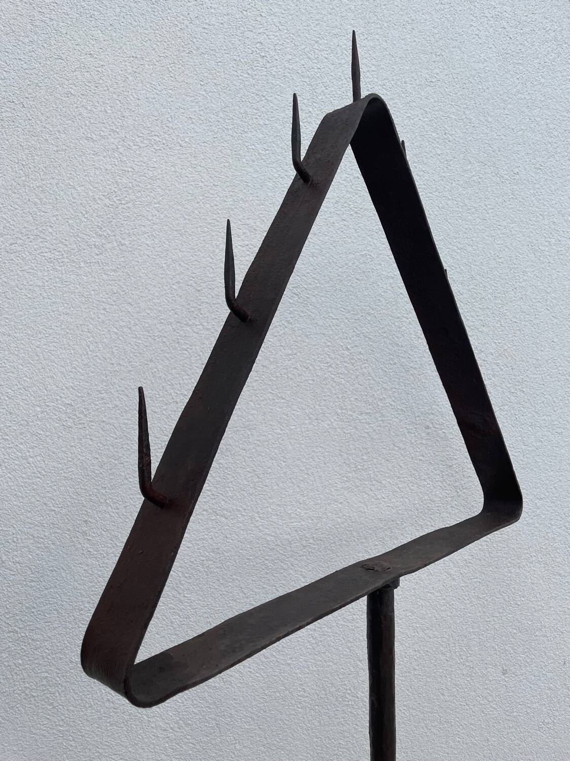 Floor-standing chandelier / antique candle holder, made of wrought iron.