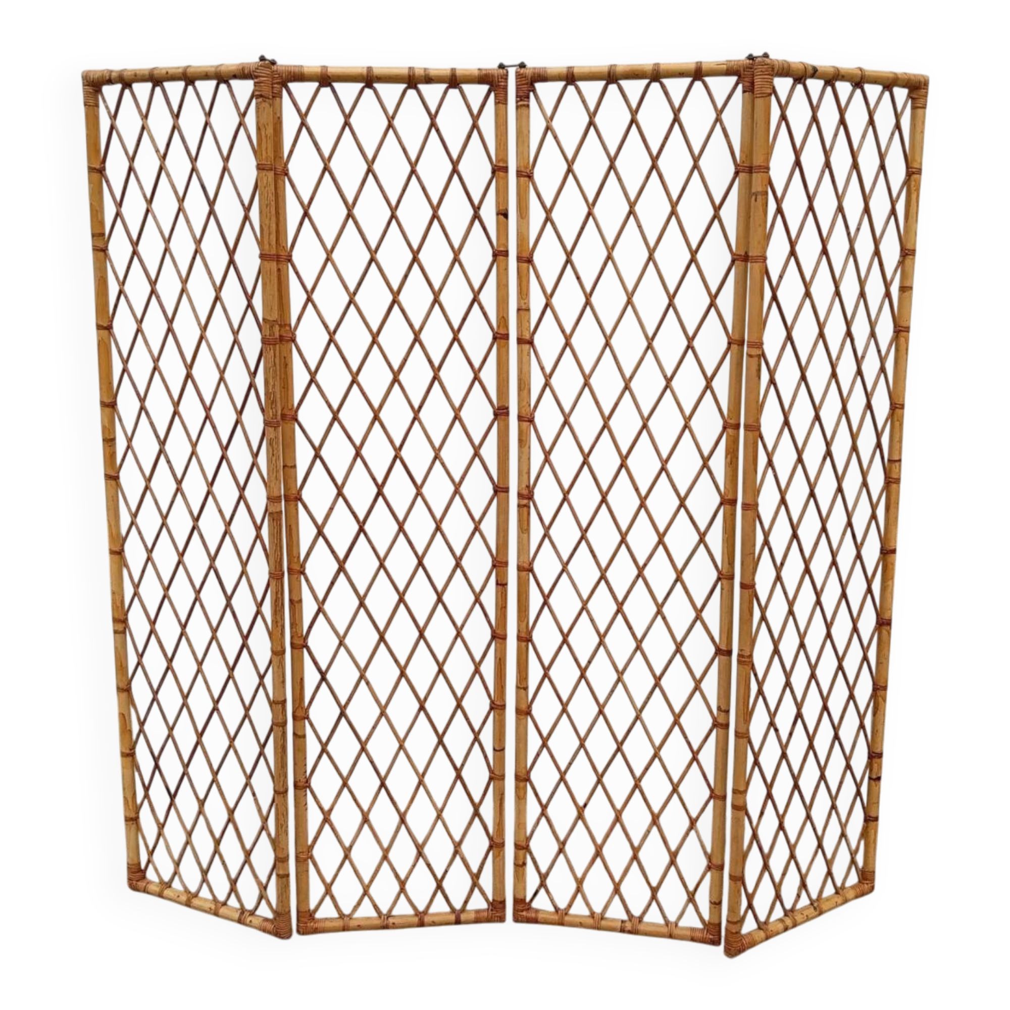 1960s lattice rattan screen