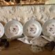 "Roseraie" soup plates from Digoin and Sarreguemines