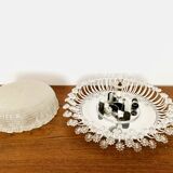 Large Floral Flush Lamp