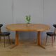 Oval table with 2 extensions baumann vintage central foot