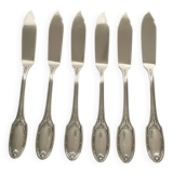 6 Marie-Antoinette Fish Knives - Christofle, Silver-Plated Metal