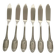 6 Marie-Antoinette Fish Knives - Christofle, Silver-Plated Metal
