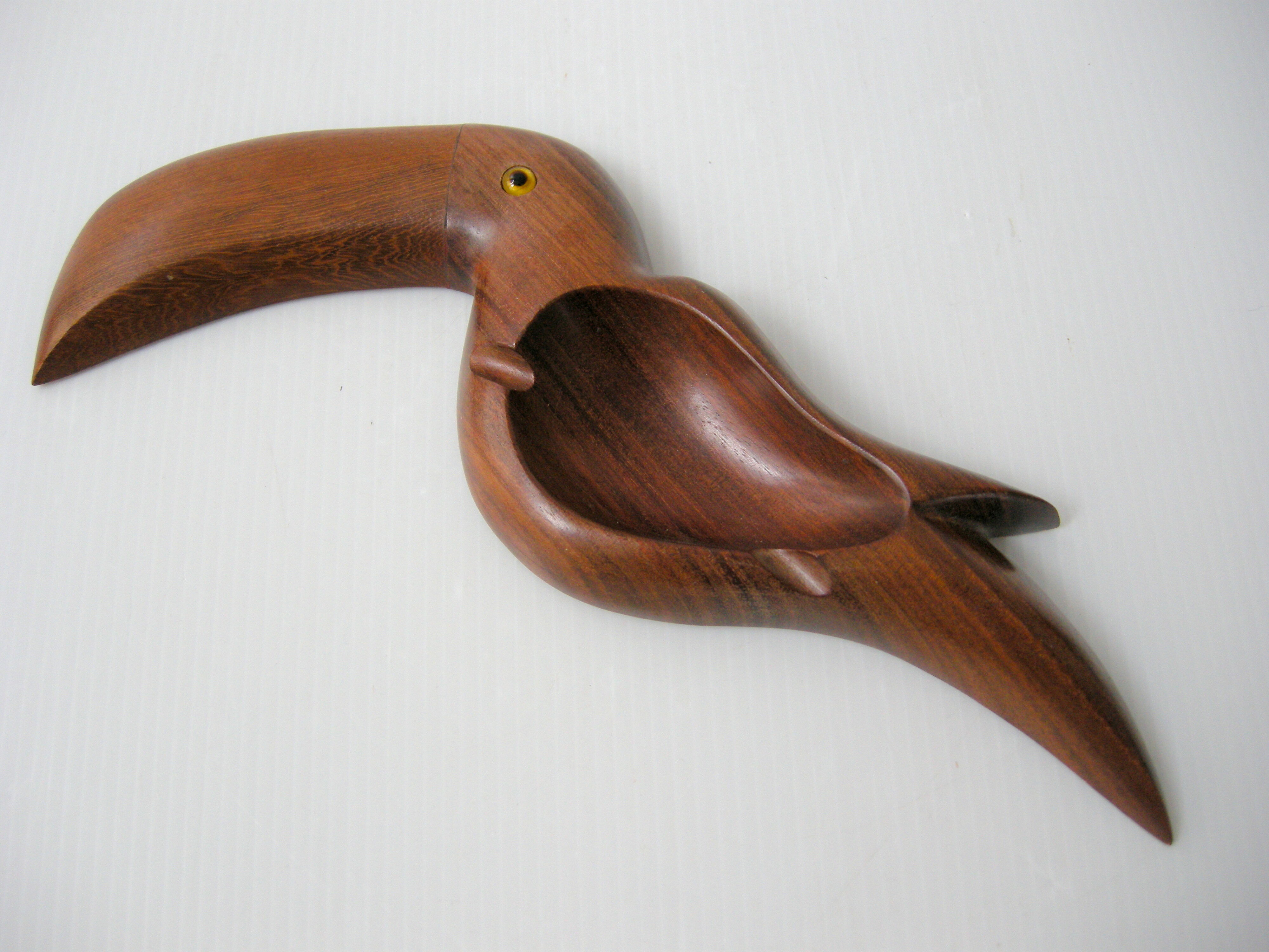 Ashtray toucan teak 1960 vintage