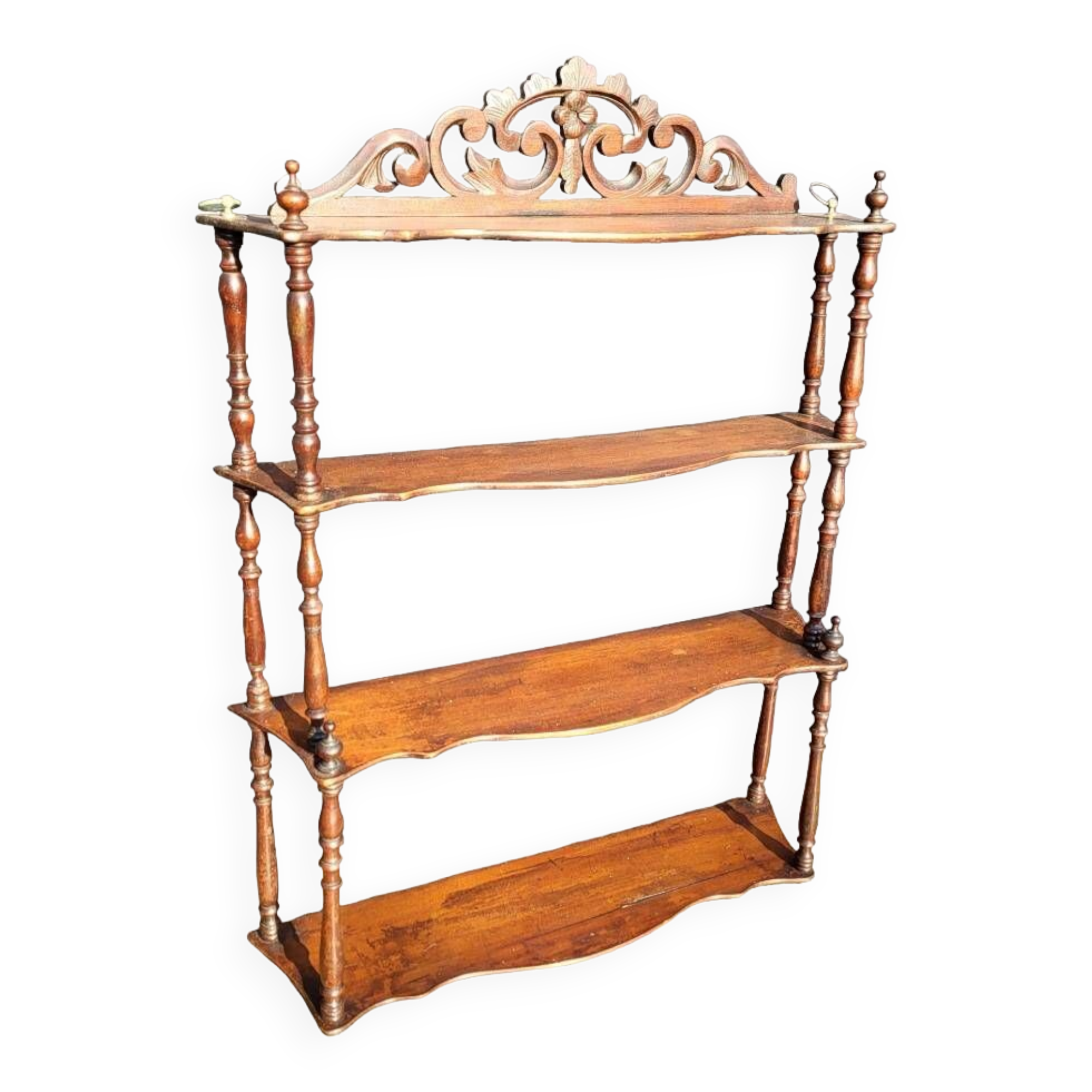 19th century molded mahogany wall shelf Louis-Philippe