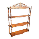 19th century molded mahogany wall shelf Louis-Philippe
