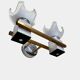 Pair of white Murano glass wall lights, Mazzega