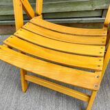 Pair of Clairitex France vintage garden armchairs from the 70s, solid wood