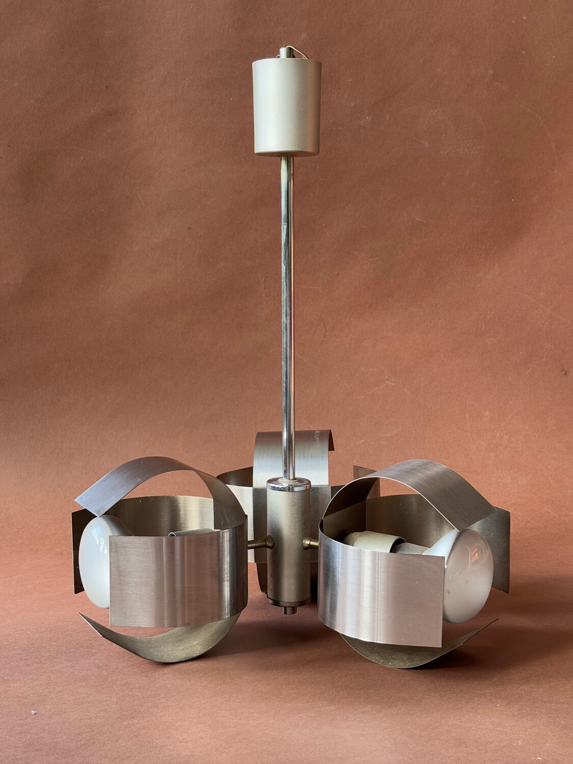 Space Age 1970s Steel Pendant Light