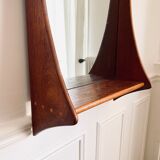 Mirror teak shelf by Pedersen & Hansen 44x117cm
