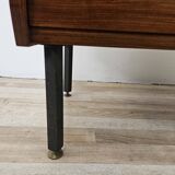 Commode en teck des années 1970 à trois tiroirs