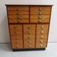 Vintage mahogany filing cabinet with drawers 1950's