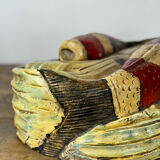 Wooden wall sculpture of Koi Carp, tribal India, mid-20th century.