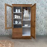 Display cabinet with hanging space