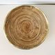 Grande coupe en rotin bambou et laiton 1960