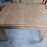Renovated Art Deco dining table with extension.