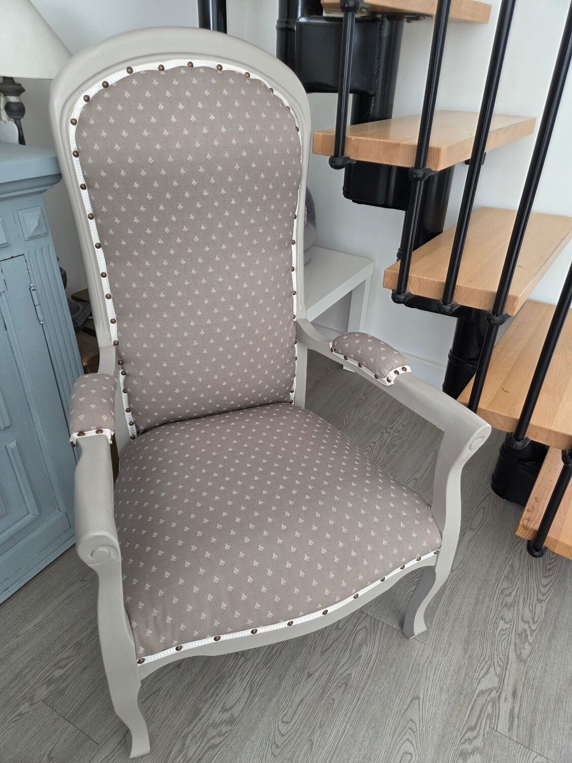 Restored pair of Voltaire armchairs