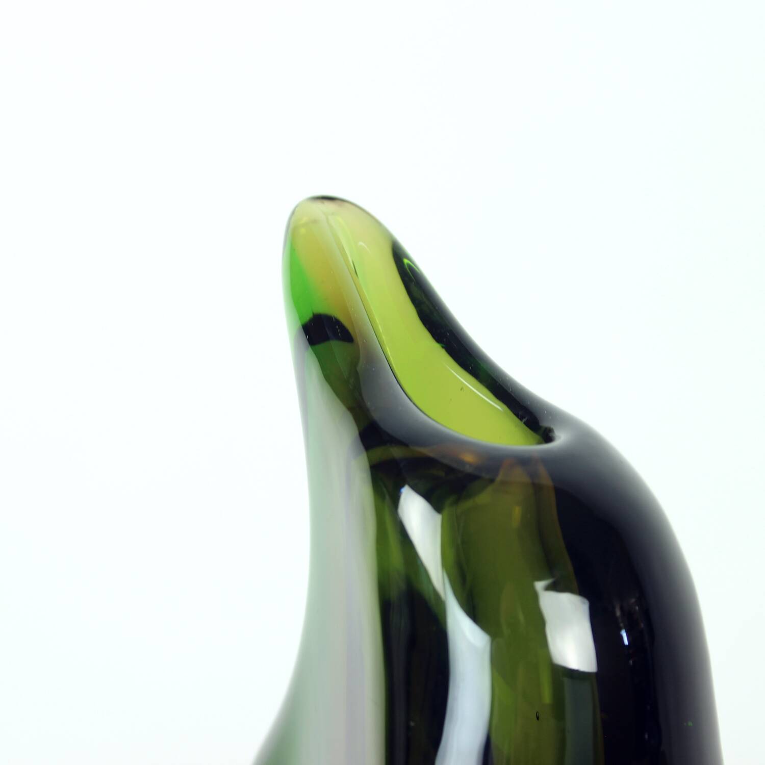 Sculptural Art Glass Vase By Mstišov Glassworks, Czechoslovakia, 1960s