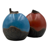 Wilmer W Ramirez, Lot de 2 vases en faïence, Amérique du Sud, années 1990