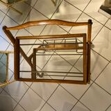 Wooden and glass serving table