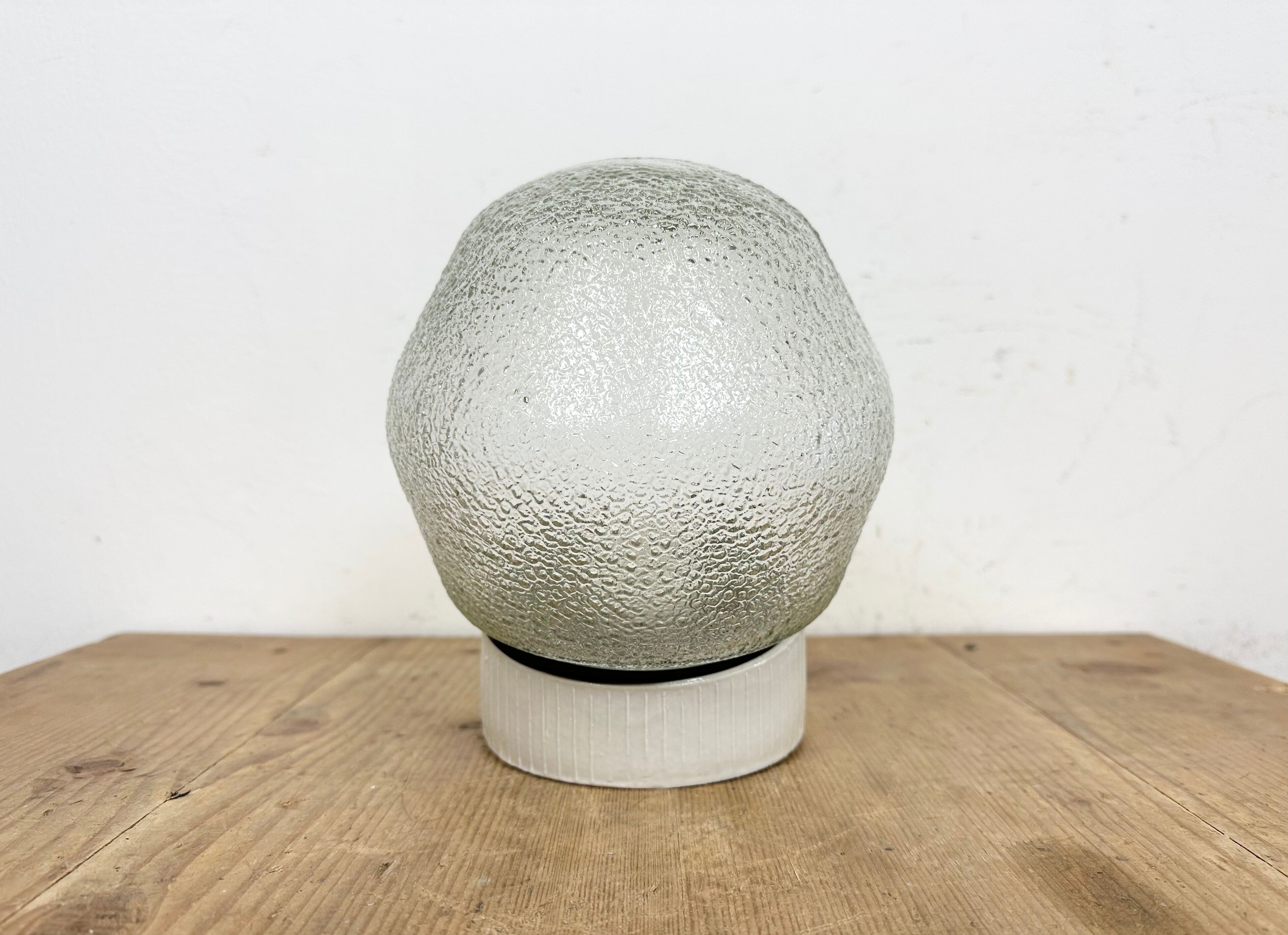 Vintage White Porcelain Wall Light, 1970s