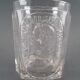 Faceted cup glass circa 1850, Napoleon III emperor, the empire is peace
