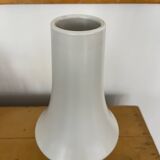 Contemporary white glazed ceramic vase, 32cm high