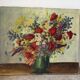 Still life with poppies, oil on canvas signed